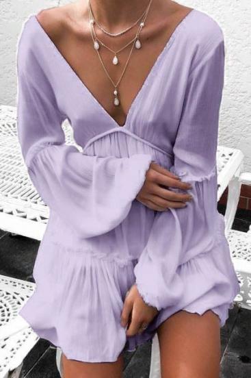 Summer mini dress Montserrat, lilac