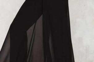 Elegant long pants Veronna, black