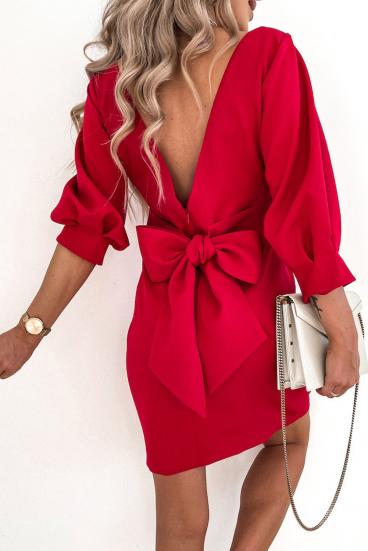 Elegant mini dress Varsavia, red