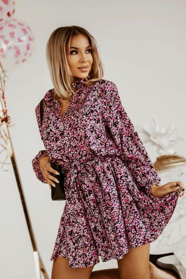 Print mini dress Bolsena, pink
