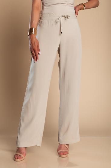 Elegant trousers with straight legs Amarga, light gray