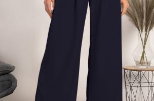 Elegant pants with loose legs Roqueta, dark blue