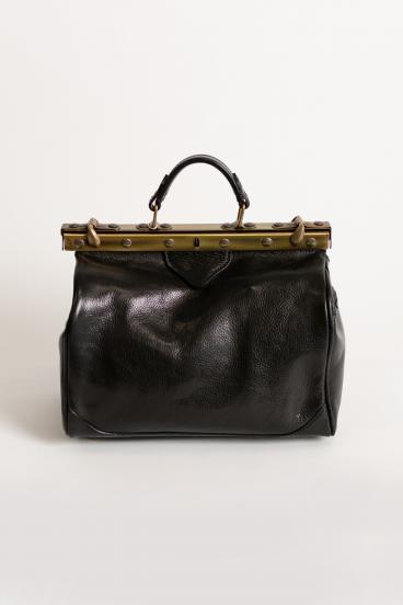 Genuine leather bag, Genevive, black