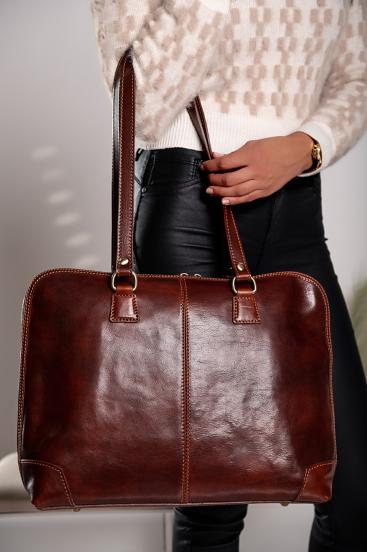 Natural leather bag Hadley, brown