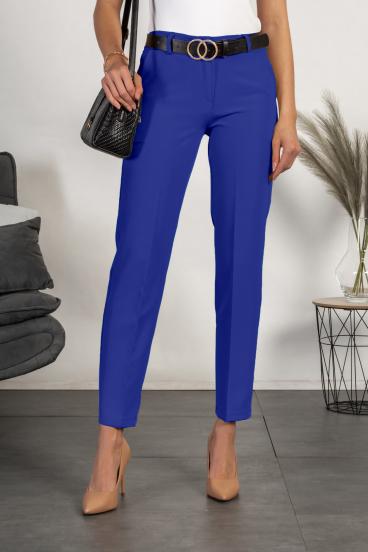 Elegant long trousers with straight legs Tordina, blue