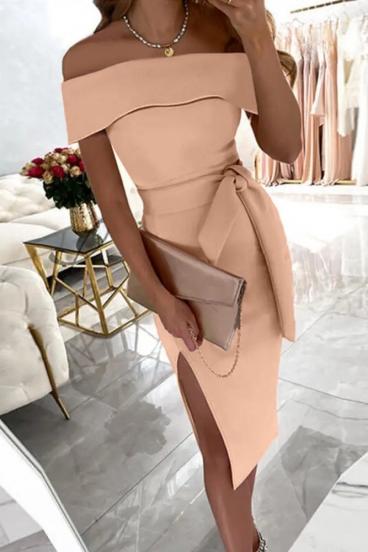 Elegant midi dress Faleria, light pink