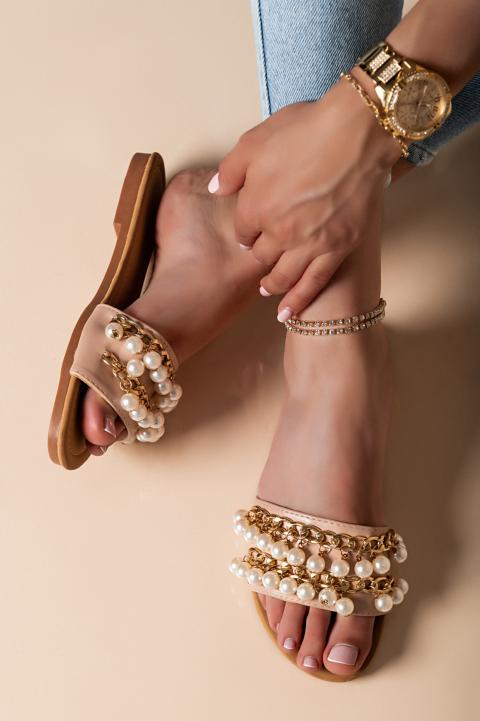 Sandals with decorative details Goiania, beige