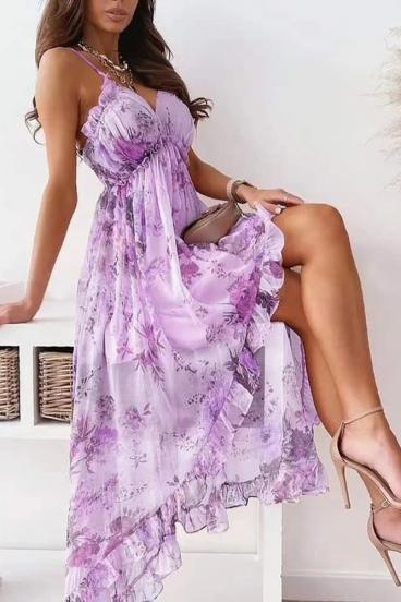 Print Elegant Maxi Dress Noalla, Purple
