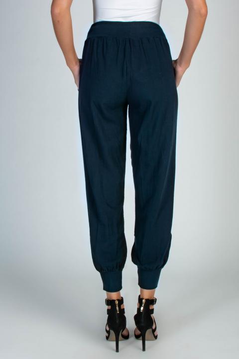 LONG PANTS WITH POCKETS AND ELASTIC AT THE WAIST AMORY, DARK BLUE