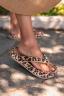 Leopard print flip flops, leopard