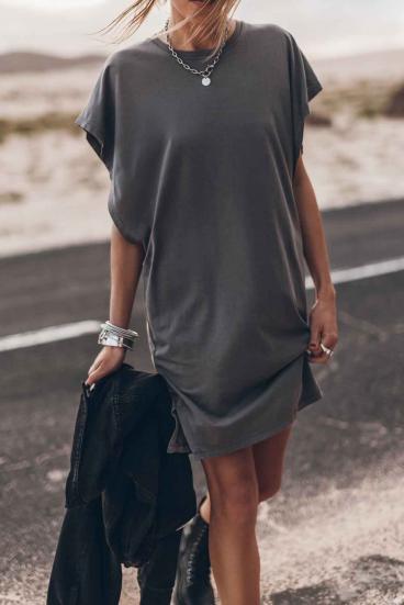 Mini dress with loose sleeves, gray