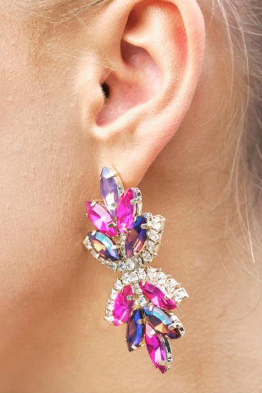 Elegant Chandelier Earrings, ART357, Multicolor