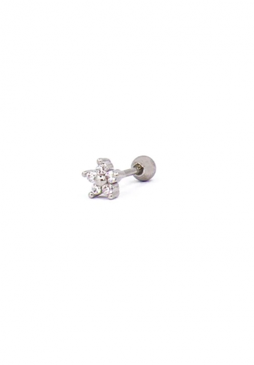 Elegant mini earring, ART946, silver color