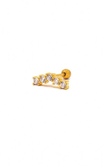 Elegant mini earring, ART944, gold color