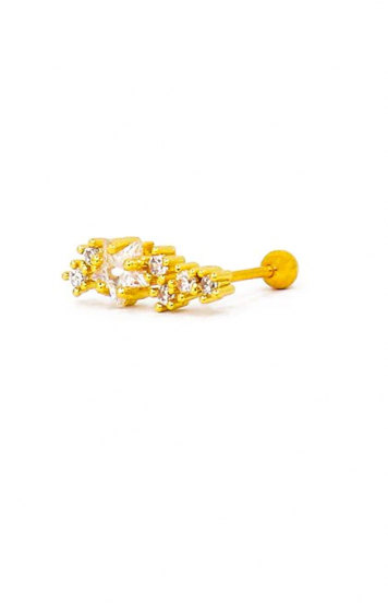 Elegant mini earring, ART945, gold color