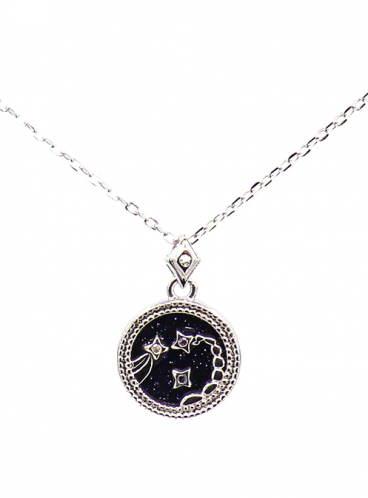 Necklace with pendant, SCORPIO, ART932, silver color