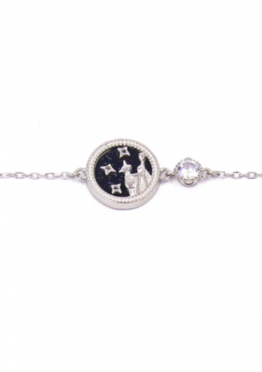 Bracelet with pendant, VIRGO, ART917, silver color