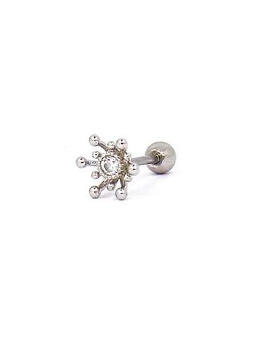 Elegant mini earring, ART952, silver color