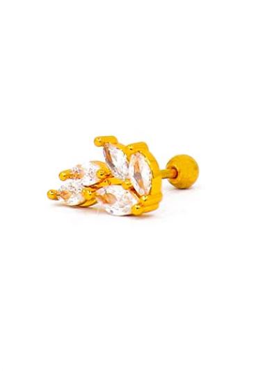 Elegant mini earring, ART965, gold color