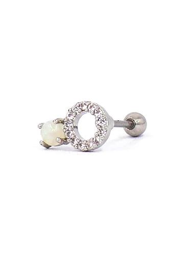 Elegant mini earring, ART955, silver color