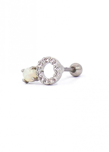 Elegant mini earring, ART955, silver color