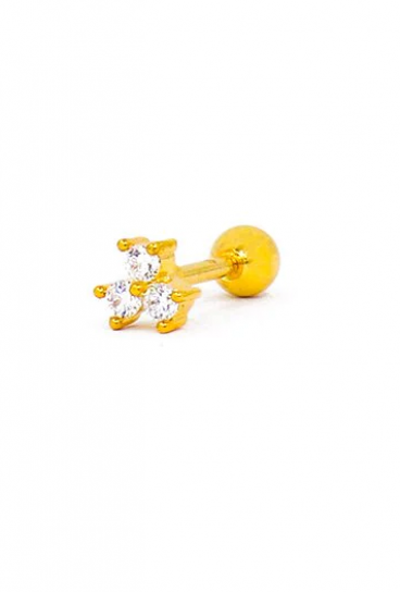 Elegant mini earring, ART969, gold color