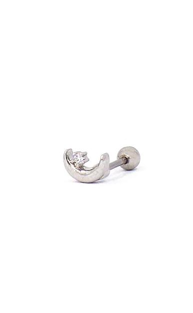 Elegant mini earring, ART948, silver color