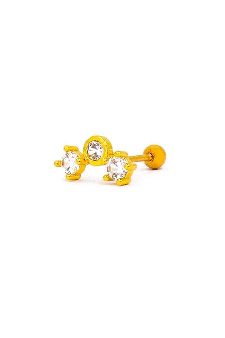Elegant mini earring, ART943, gold color