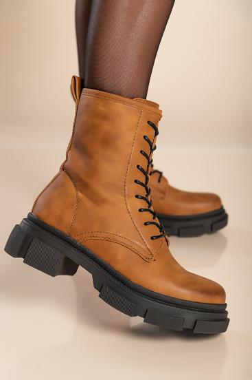 Ankle boots with laces, W9AAX928916, camel