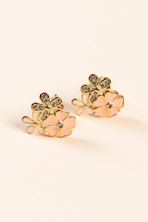 Elegant mini earring, ART861, gold color