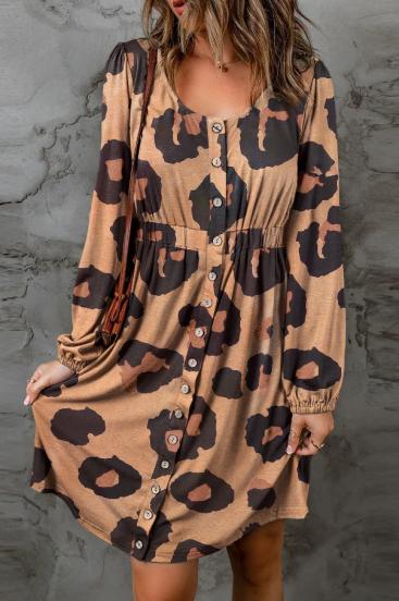 Leopard print mini dress, leopard