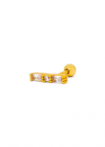 Elegant mini earrings, gold color