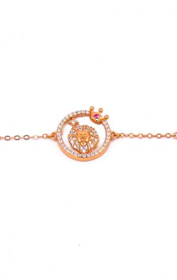 Bracelet with pendant, LEO, rose gold