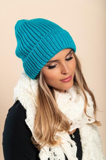 Knitted hat, blue