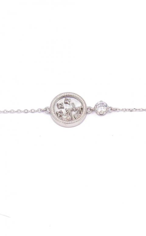 Bracelet with pendant, LIBRA, silver
