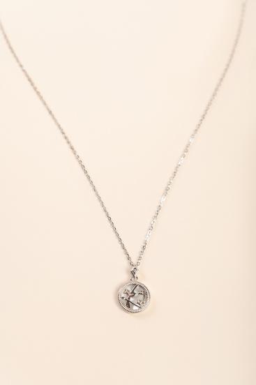 Pendant necklace, SAGITTARIUS, silver