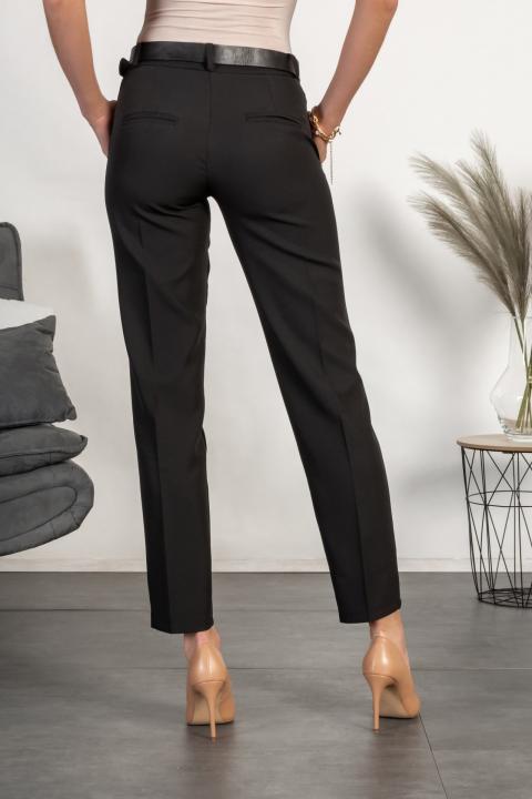 Elegant long pants with straight trousers Tordina , black