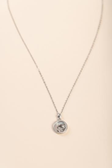 Chain with pendant, ARIES, silver
