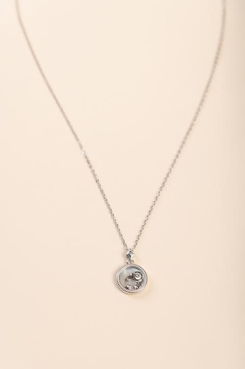 Chain with pendant, ARIES, silver