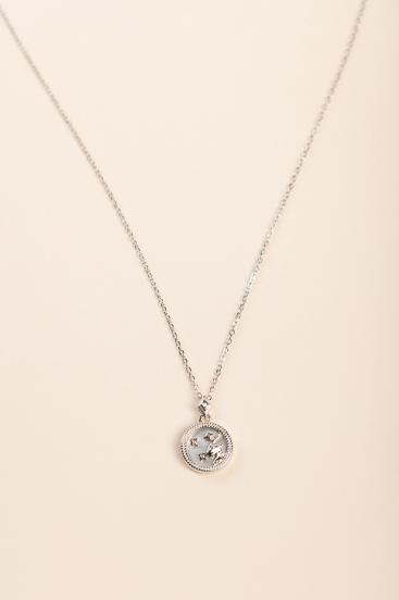 Chain with pendant, CAPRICORN, silver