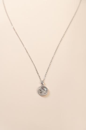 Pendant necklace, LIBRA, silver