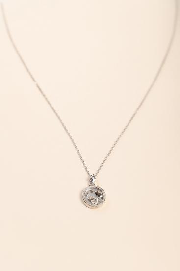 Pendant necklace, CANCER, silver