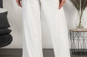 Elegant long pants Veronna, white