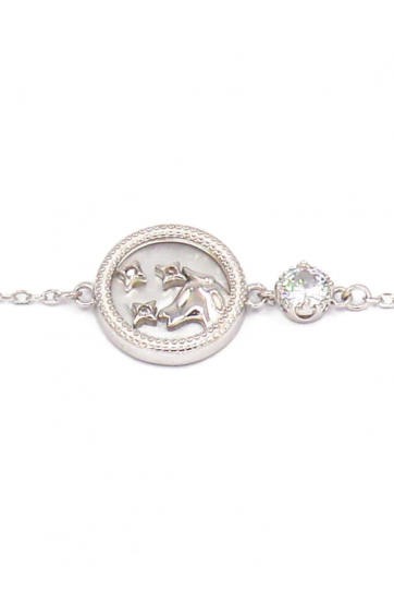 Bracelet with pendant, TAURUS, silver