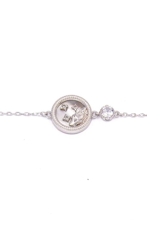 Bracelet with pendant, LEO, silver