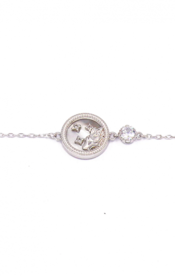 Bracelet with pendant, LEO, silver