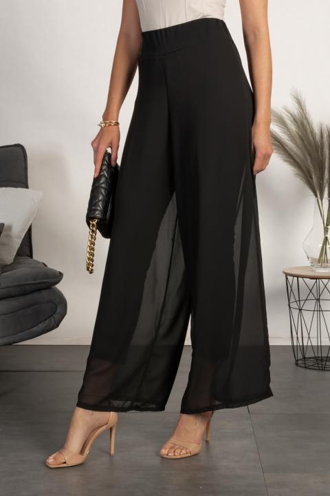 Elegant long pants Veronna, black