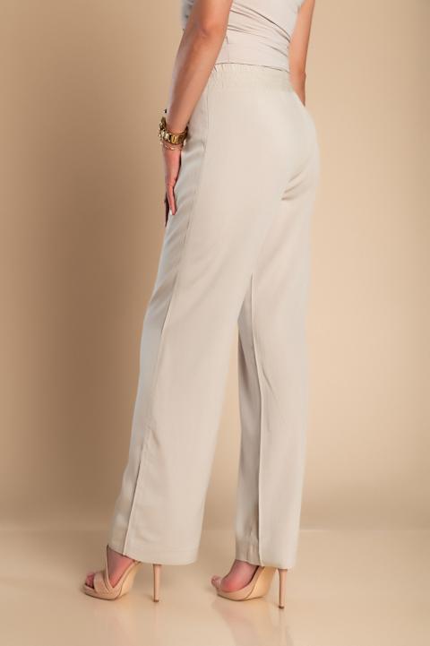 Elegant trousers with straight legs Amarga, light gray