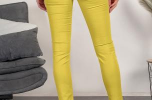 Tight cotton pants Ruesca, yellow