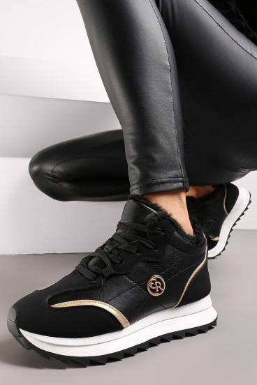 Sneakers with decorative details, black